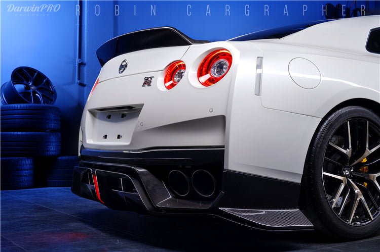 2017 - 2022 Nissan GTR R35 EBA BKSS Style Carbon Fiber Rear Diffuser